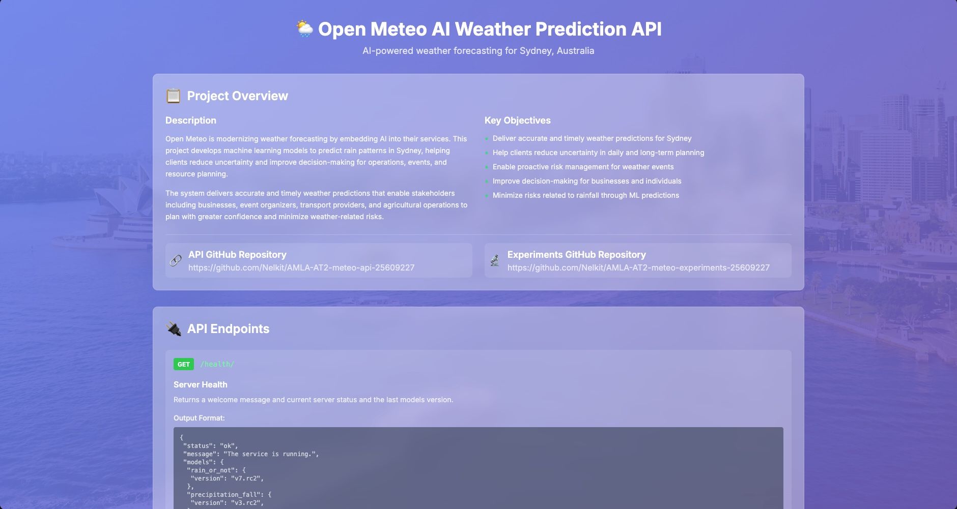 Sydney Rain Prediction API
