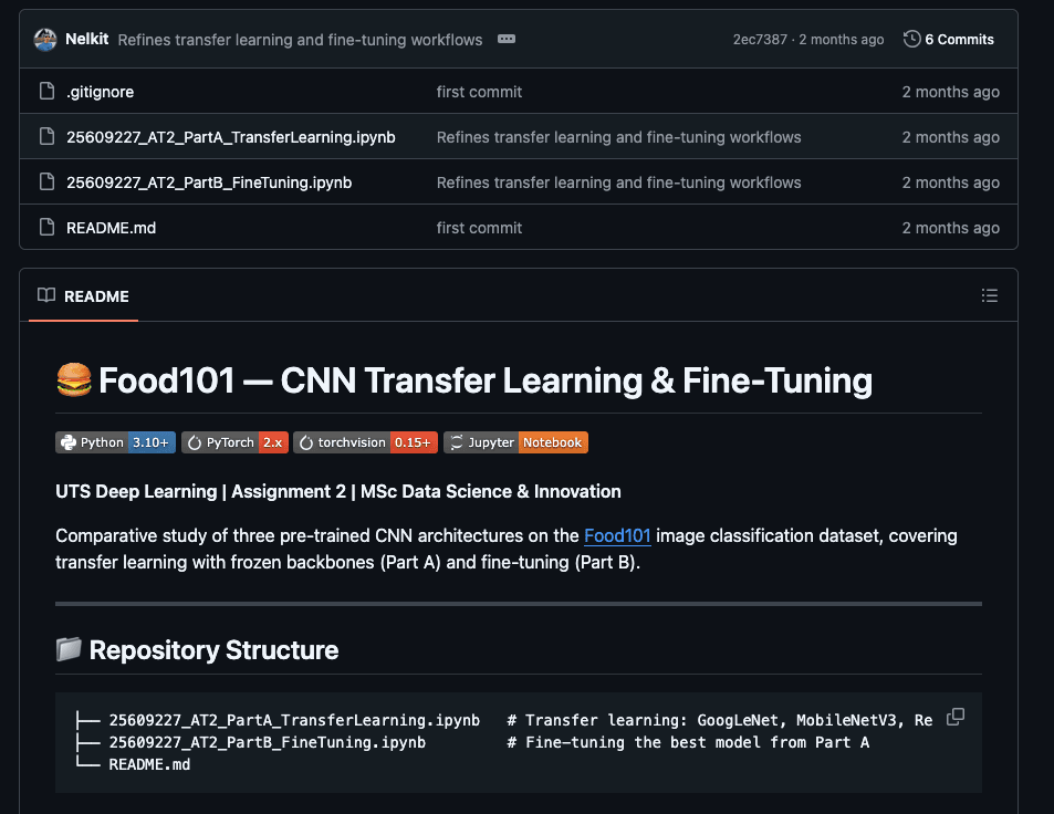 Food101 Transfer Learning
